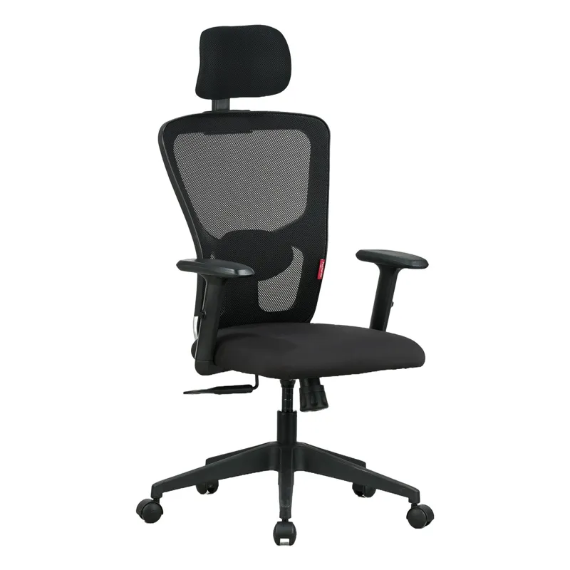 Featherlite ''Astro'' Mesh Home & Office Ergonomic Chair with, Adjustable Lumbar Support, Adjustable Armrest & DIY (High Back, Black)