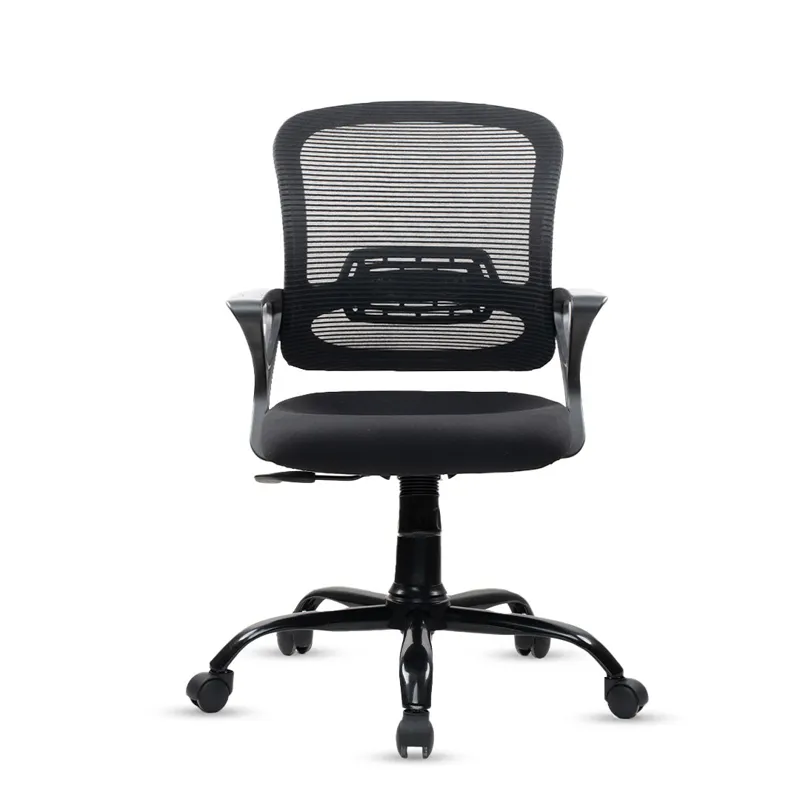 Green Soul Pebble Office Chair, Mid Back Mesh Ergonomic Home Office Desk Chair with Comfortable & Spacious Seat, Tilt Lock Mechanism & Heavy Duty Metal Base (Black)