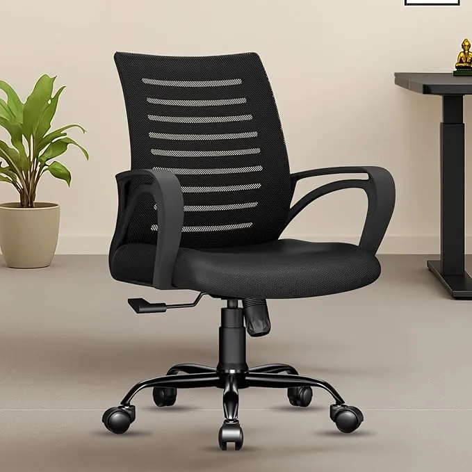 beAAtho Verona Mesh High Back Ergonomic Home Office Chair | 3-Years Limited Warranty by beAAtho, Tilting & Height Adjustable Mechanism, Heavy Duty Metal Base | Ideal for Office Work & Study (Grey)