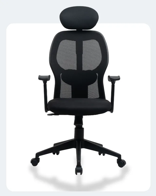 Green Soul Yoga Office Chair | 3D Headrest | 2D Lumbar | 1D Armrest | Synchro-Tilt | 3-Year Warranty (Black)