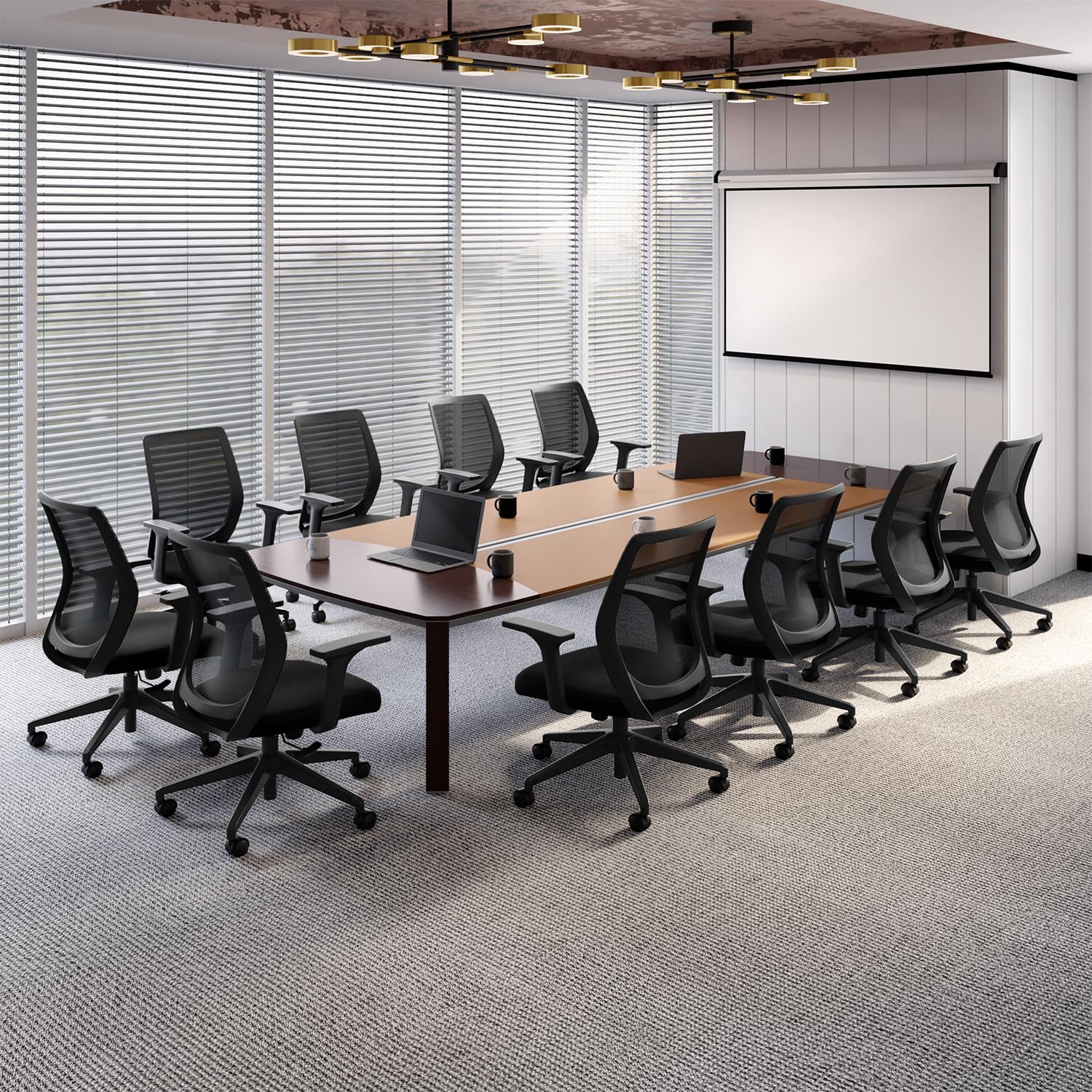 GODREJ INTERIO Curv Chair Premium Mesh Wide Back Ergonomic Work from Home/Office Chair, 1 Year Warranty, Height Adjustable, Heavy Duty PP Base, DIY Installation (Black)